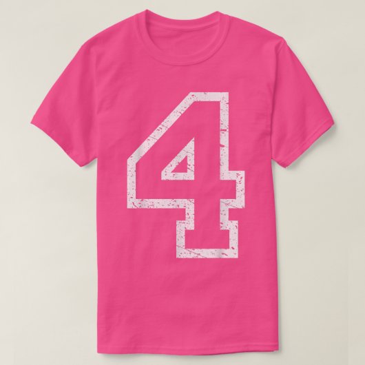 ヒュージナンバー4 4コレジ動揺してアテスタイルT Tシャツ (デザイン正面)