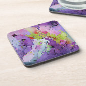 「ヒュースの融合」コンテンポラリー抽象芸術 コースター (左側)