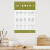 ヒュースはっきりしたチャートルーズグリーン座席表 ポスター (キッチン)