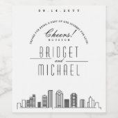 ヒューストンでの愛 |応援&感謝してい! ワインラベル (シングルラベル)