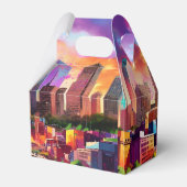 ヒューストンのスカイライン抽象アート フェイバーボックス (裏面サイド)