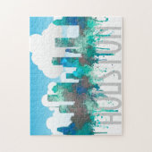 ヒューストンのテキサス州のスカイライン- SGのジャングル ジグソーパズル (縦)