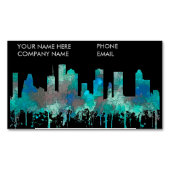 ヒューストンのテキサス州のスカイライン- SGのジャングル マグネット名刺 (正面)