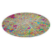 ヒューストンのテキサス州|のネオン地図 カッティングボード (角)