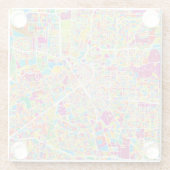 ヒューストンのテキサス州|のネオン地図 ガラスコースター (裏面)