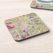 ヒューストンのテキサス州|のネオン地図 コースター (左側)