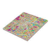 ヒューストンのテキサス州|のネオン地図 タイル (側面)