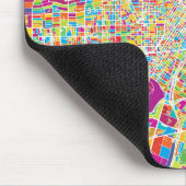 ヒューストンのテキサス州|のネオン地図 マウスパッド (コーナー)