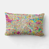 ヒューストンのテキサス州|のネオン地図 ランバークッション (裏面)