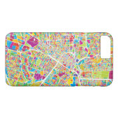 ヒューストンのテキサス州|のネオン地図 Case-Mate iPhoneケース (裏面(横))