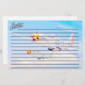 ヒューストンのムスタングの航空機 便箋 (正面/裏面)