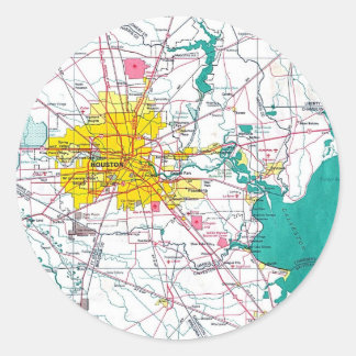 ヒューストンの地図 ラウンドシール