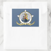 ヒューストンの新しい国旗のステッカー 長方形シール (バッグ)