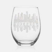 ヒューストンの落書き ステムなしワイングラス (裏面)