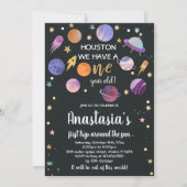 ヒューストンウィーアワン誕生日招待状 招待状 (正面)
