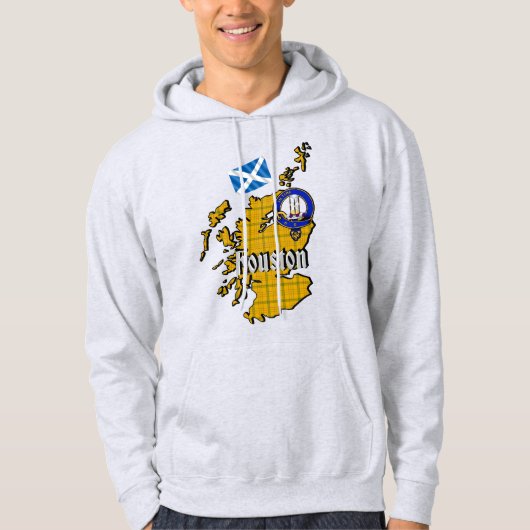 ヒューストンクランバッジアダルトフード付きスウェットシャツ パーカ (正面)