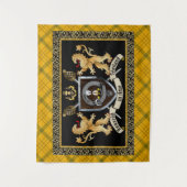 ヒューストンクランバッジ&モットウライオンズ タペストリー (正面)