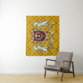 ヒューストンクランバッジ&ユニコーン付き/タータンチェック タペストリー (インサイチュ)