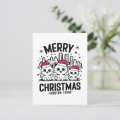 ヒューストンシティテキサス州メリークリスマスキャッツUSA ポストカード (スタンド正面)