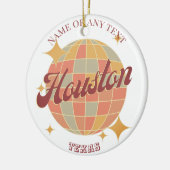 ヒューストンシティテキサス州USAレトロデコール土産 セラミックオーナメント (左)