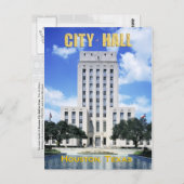 ヒューストンシティホールテキサス州 ポストカード (正面/裏面)