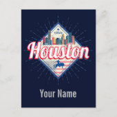 ヒューストンスカイラインテキサス州統一された州ヴィンテージUSA シーズンポストカード (正面)