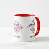 ヒューストンスカイラインテキサス州統一された州ヴィンテージUSA マグカップ (正面右)