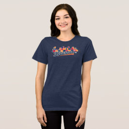 ヒューストンスカイラインパッチワーク海軍 トライブレンドTシャツ