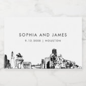 ヒューストンスカイラインミニ スパークリングワインラベル (シングルラベル)