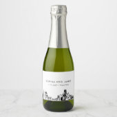 ヒューストンスカイラインミニ スパークリングワインラベル (正面)