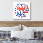 ヒューストンテキサス州アイコン キャンバスプリント (インサイチュ (寝室))