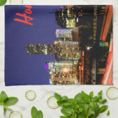 ヒューストンテキサス州シティスカイライン キッチンタオル (折り畳み)