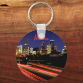 ヒューストンテキサス州シティスカイライン キーホルダー (正面)