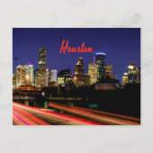 ヒューストンテキサス州シティスカイライン ポストカード (正面)