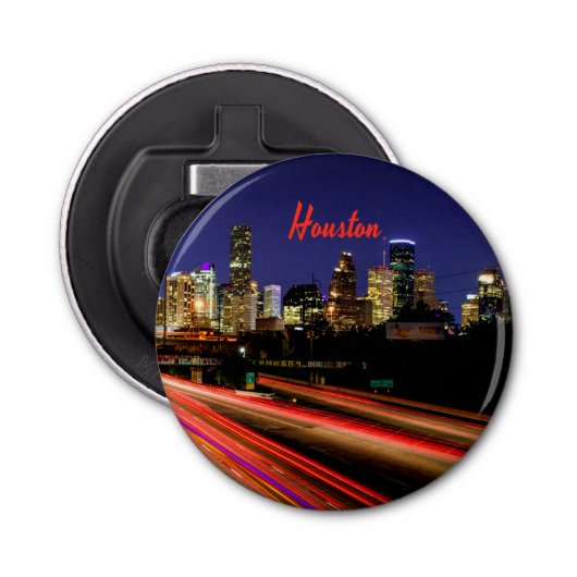 ヒューストンテキサス州シティスカイライン 栓抜き (正面)