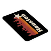 ヒューストンテキサス州シティスケープヴィンテージ マグネット (右側)