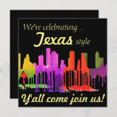 ヒューストンテキサス州スカイラインパドルズ- 招待状 (正面/裏面)