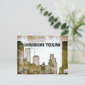 ヒューストンテキサス州スカイライン（はがき） ポストカード (スタンド正面)