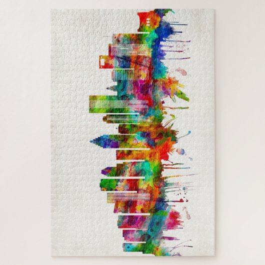 ヒューストンテキサス州スカイライン ジグソーパズル (縦)