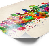 ヒューストンテキサス州スカイライン フォトプリント (角)