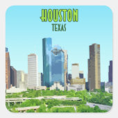ヒューストンテキサス州ダウンタウンヴィンテージ スクエアシール (正面)