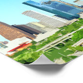 ヒューストンテキサス州ダウンタウンヴィンテージ ポスター (角)