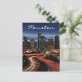 ヒューストンテキサス州ナイトハガキ ポストカード (スタンド正面)