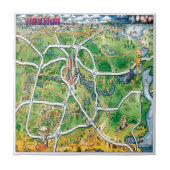 ヒューストンテキサス州マンガの地図 タイル (正面)