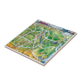 ヒューストンテキサス州マンガの地図 タイル (側面)