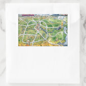 ヒューストンテキサス州マンガの地図 長方形シール (バッグ)