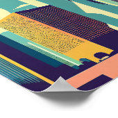 ヒューストンテキサス州ミニマリストVintageポスターアート ポスター (角)