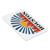 ヒューストンテキサス州ヴィンテージサンセットレトロ旅行 マグネット (右側)