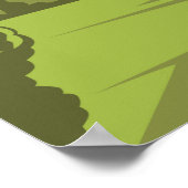 ヒューストンテキサス州ヴィンテージミニマルレトロ旅行ポスター ポスター (角)