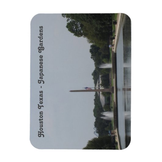 ヒューストンテキサス州日本の – ガーデン – フレキシブル写真 マグネット (縦)